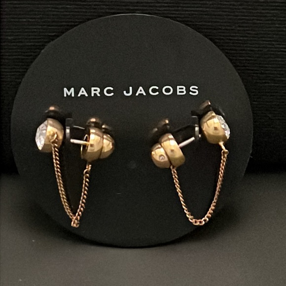 *NWT* Marc Jacobs Rhinestone Post & Chain Earrings - Picture 2 of 5